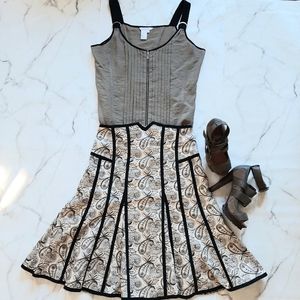 Nanette Lepore Paisley Embroidered A Line Skirt